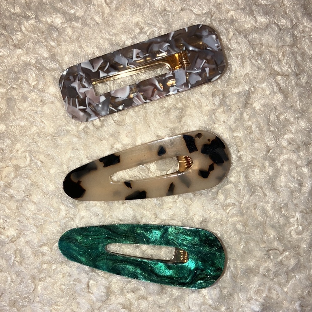 Bundle of 3 hair clip Barette